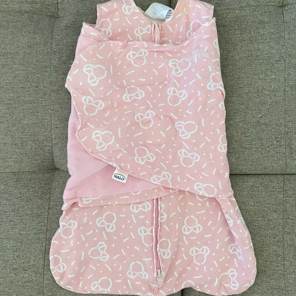 Minnie Mouse Halo Velcro Swaddle
